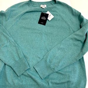 NWT cashmere/ cotton sweater.  Beautiful seafoam color.